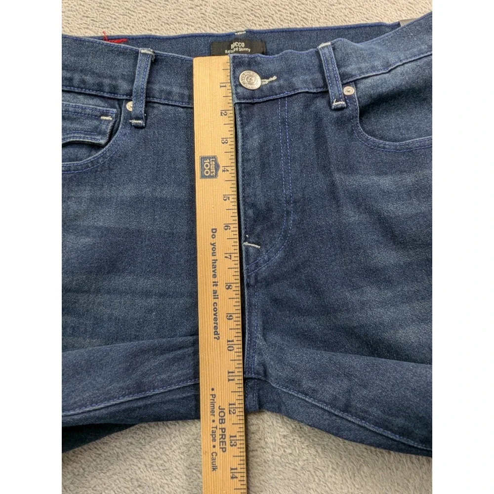 True Religion Rocco Relaxed Skinny Jeans Dark Scorched Wash Flap Pocket Mens 34 - Picture 9 of 15